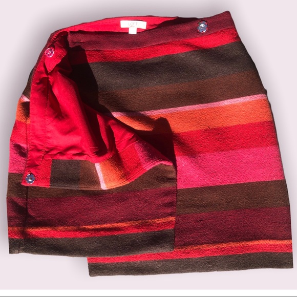 Loft 00 petite pencil short skirt striped pattern fall - Picture 7 of 8